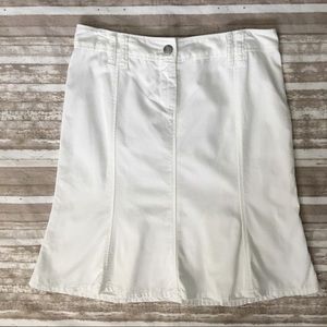Sisley White A-Line Skirt